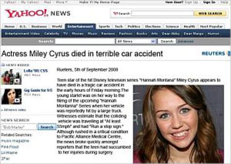 miley cyrus died 2010